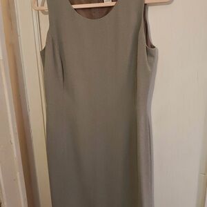 Ann Taylor Elegant Gray Sleeveless Midi Dress